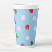 Strawberries & Flowers Latte Mok (Voorkant)