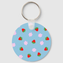 Strawberries & Flowers Sleutelhanger
