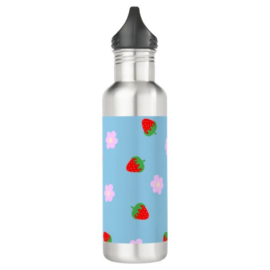 Strawberries & Flowers Waterfles (Links)