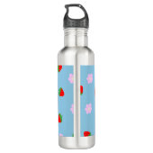 Strawberries & Flowers Waterfles (Achterkant)
