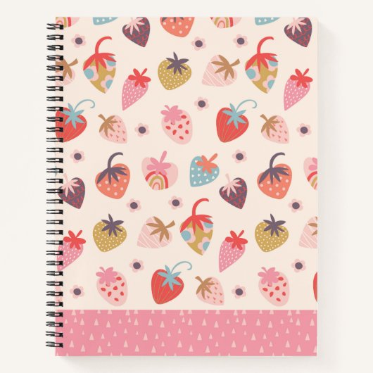 Strawberries fun Spiral Notebook Notitieboek (Voorkant)