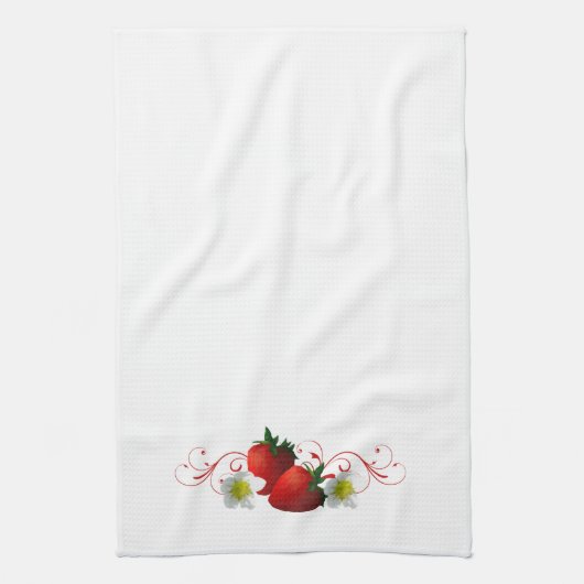 Strawberries Kitchen Towel Theedoek (Verticaal)