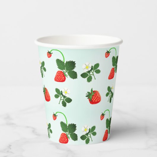 Strawberries Papieren Bekers (Achterkant)