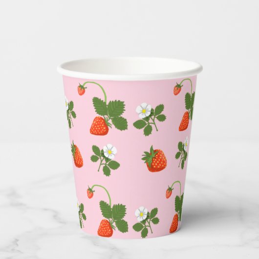 Strawberries Papieren Bekers (Achterkant)