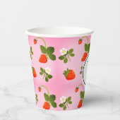 Strawberries Papieren Bekers (Voorkant)