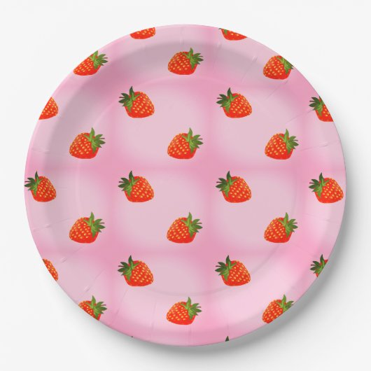 Strawberries Papieren Bordje (Voorkant)