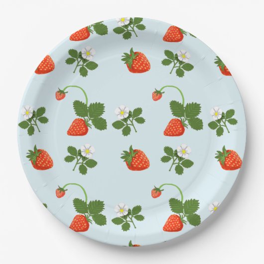 Strawberries Papieren Bordje (Voorkant)