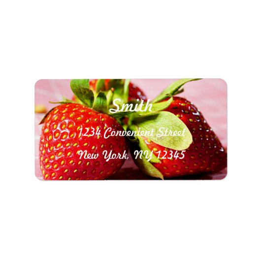 Strawberries Return Address Label (Voorkant)