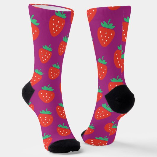 strawberries sokken (Gebogen)