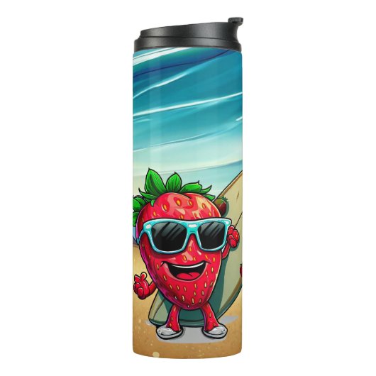 STRAWBERRIES SURFERS THERMOSBEKER (Gedraaid links)