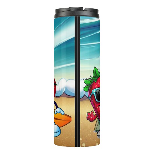STRAWBERRIES SURFERS THERMOSBEKER (Achterkant)