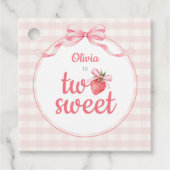 Strawberries Two Sweet 2nd Birthday Bedankjes Labels (Voorkant)