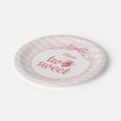 Strawberries Two Sweet 2nd Birthday Papieren Bordje (Gekanteld)