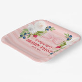 Strawberry 1st Berry First strawberry Birthday  Papieren Bordje (Gebogen)