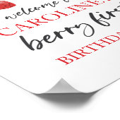 Strawberry 1st Birthday Welcome Sign. Berry First Poster (Hoek)
