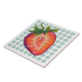 Strawberry, aardbei tegeltje (Zijkant)