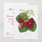 Strawberry Aftermiddag Tea Invitation Kaart (Voorkant / Achterkant)