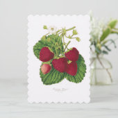 Strawberry Aftermiddag Tea Invitation Kaart (Staand voorkant)