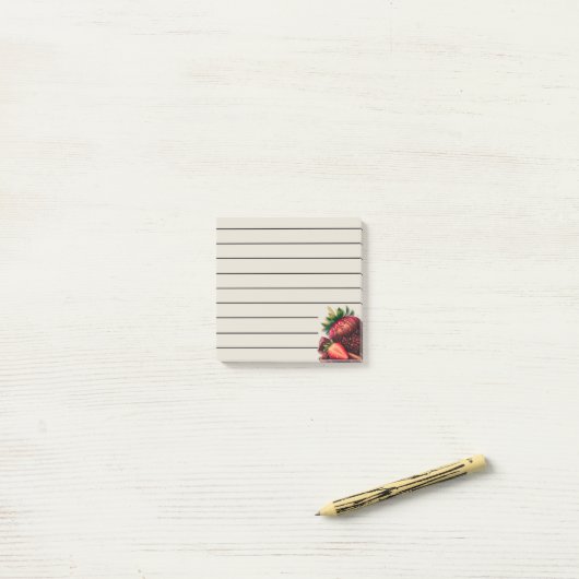 Strawberry and Chocolate (Lines) Post-It Notes (Op bureau)