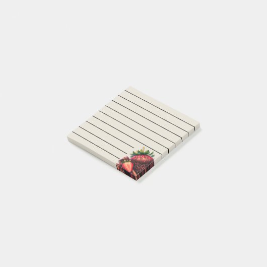 Strawberry and Chocolate (Lines) Post-It Notes (Schuin)
