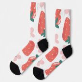 Strawberry and flower pattern sokken (Links)