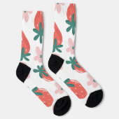 Strawberry and flower pattern sokken (Rechts)