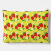 Strawberry and Flower Yellow Pattern Monogrammed Etui (Achterkant)