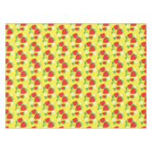 Strawberry and Flower Yellow Pattern Tafelkleed (Voorkant (Horizontaal))