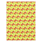 Strawberry and Flower Yellow Pattern Tafelkleed (Voorkant)