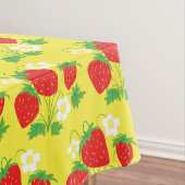 Strawberry and Flower Yellow Pattern Tafelkleed (Voorbeeld)