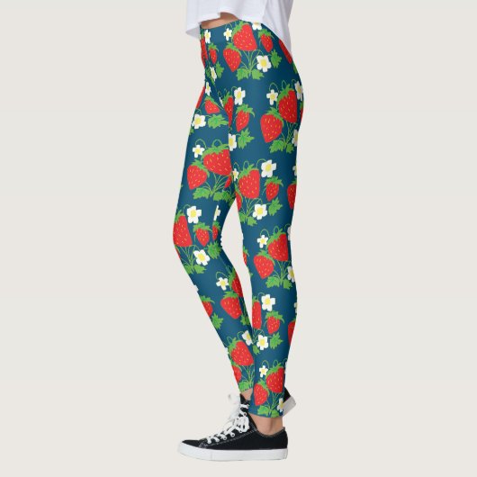 Strawberry and Flowers Pattern Leggings (Links)