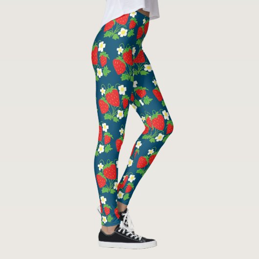 Strawberry and Flowers Pattern Leggings (Rechts)