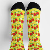 Strawberry and Flowers Pattern Yellow Sokken (Top)