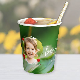 Strawberry And Green Child's Berry First Birthday Papieren Bekers