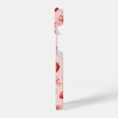 Strawberry and Pink Bows Pattern Phone Case iPhone Hoesje (Linkerkant)