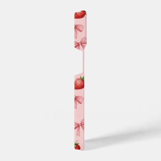 Strawberry and Pink Bows Pattern Phone Case iPhone Hoesje (Rechterkant)