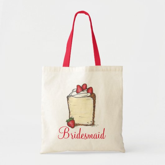 Strawberry Angel Food Wedding Cake Bridesmaid Tas (Voorkant)