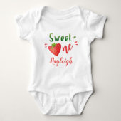 Strawberry baby bodysuite Berry lief meisje Romper (Voorkant)