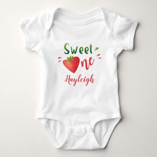 Strawberry baby bodysuite Berry lief meisje Romper (Voorkant)