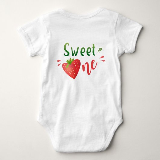 Strawberry baby bodysuite Berry lief meisje Romper (Achterkant)