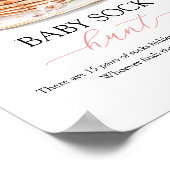 Strawberry Baby Brunch Baby Sock Hunt Sign Poster (Hoek)