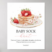 Strawberry Baby Brunch Baby Sock Hunt Sign Poster (Voorkant)