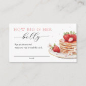 Strawberry Baby Brunch Hoe groot is haar buikspel Informatiekaartje (Voorkant)