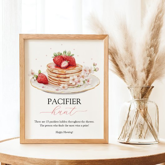 Strawberry Baby Brunch Pacifier Hunt Spelbord Poster