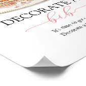 Strawberry Baby Brunch versieren een slabbetje tek Poster (Hoek)