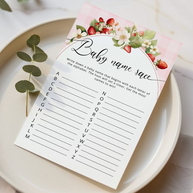 Strawberry baby naam race baby shower spel (Creator heeft geüpload)
