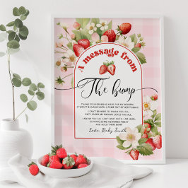 Strawberry baby shower bericht van de bump poster