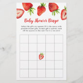 Strawberry Baby shower Bingo Game (Voorkant)