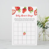 Strawberry Baby shower Bingo Game (Staand voorkant)