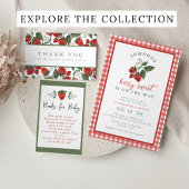 Strawberry Baby Shower Books For Baby Sign Poster